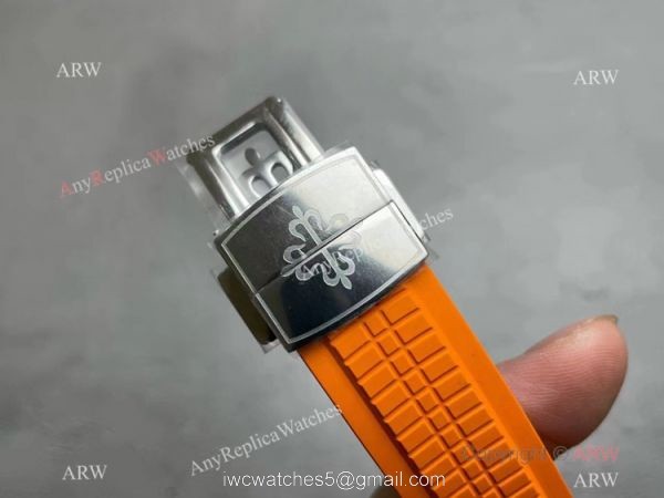 Grade AAA Patek Philippe Aquanaut Chronograph Caliber CH28 Watch Orange Rubber Strap 5