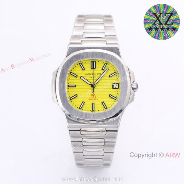 2022 New! Swiss Patek Philippe Nautilus Mcdonalds Edition Watch Lemon Dial 5