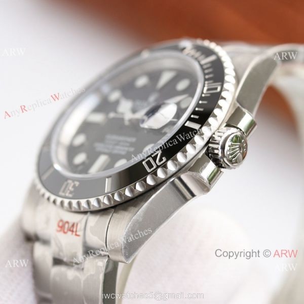 AVA Swiss Copy Rolex Submariner Date 40 Cal.3135 Watch Black Dial 904L Steel 5