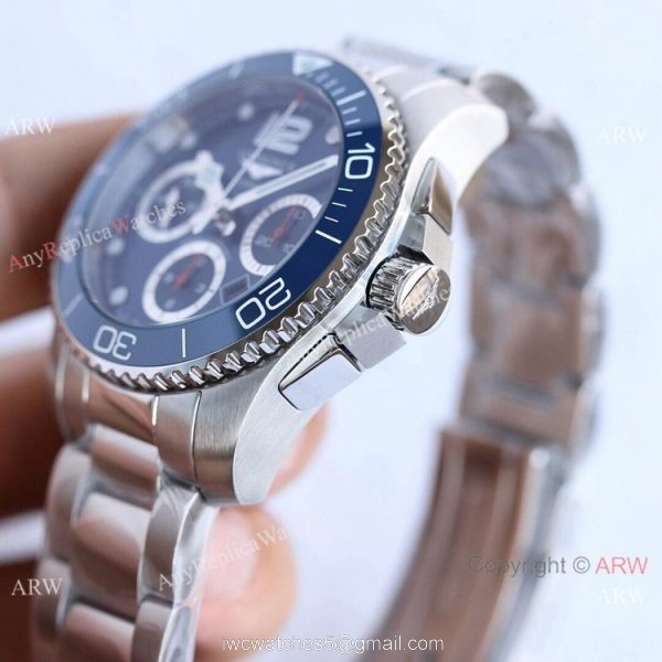 Swiss Replica Longines Hydroconquest 7750 Chronograph TWF Ss Blue Dial Watch 41mm 5
