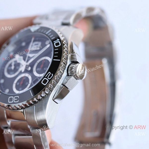 Swiss Replica Longines Hydroconquest 7750 TWF Ss Black Dial Watch 41mm 5