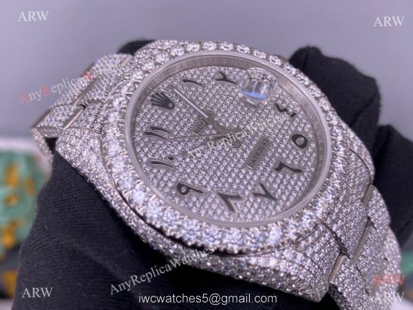 Iced Out Rolex Datejust II Middle East Arabic Watch 2836 Movement 5