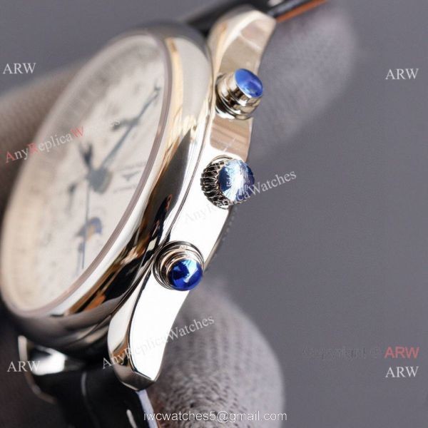 Replica Longines Master Collection Moonphase Leather Strap 40MM Watch With Arabic Markers 5
