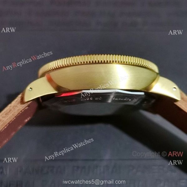 New Clone Panerai Submersible Bianco PAM1223 Watch 42mm Yellow Gold Case 5
