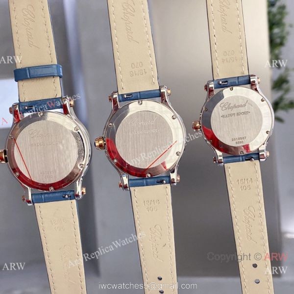 Clone Chopard Happy Diamond Lover Watch Blue Mop Dial 5
