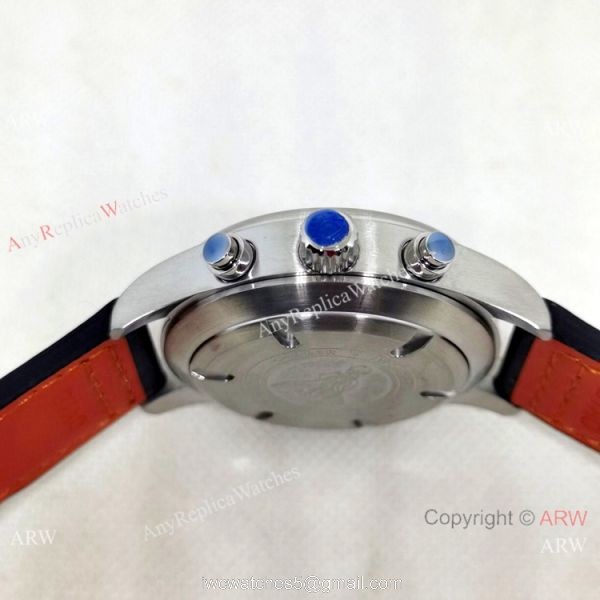 Best Replica IWC Pilots Cherry red Face Rose Gold Automatic Watches 5