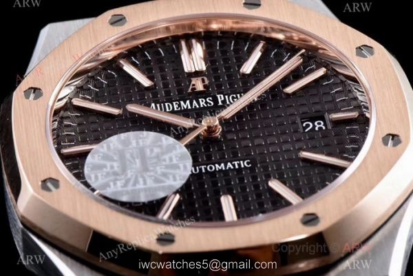 JF Replica Audemars Piguet Royal Oak 3120 Movement Watch Two Tone Rose Gold 5