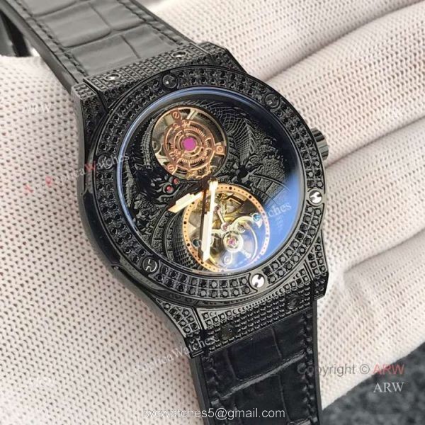 Best Hublot Classic Fusion Tourbillon Iced Out Watch Hublot Knock off 5
