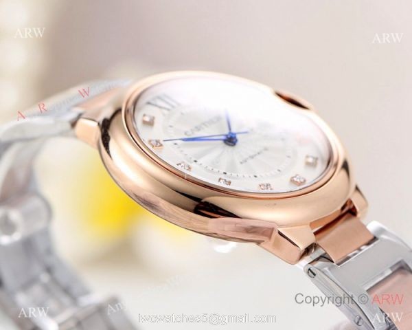 Clone Cartier Ballon Bleu Rose Gold Automatic Watches 42mm or 33mm 5