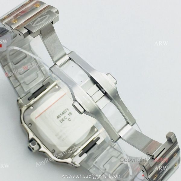 1:1 Copy Cartier Santos Silver Gold Best Replica Watches with SmartLink QuickSwitch Band 5