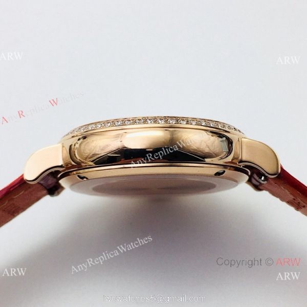 Swiss Copy IWC Portofino Rose Gold Diamond Bezel Lady Watch 5