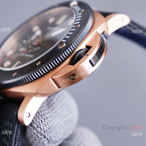 New Panerai Submersible Goldtech PAM1070 Rose Gold Watch 44mm 5