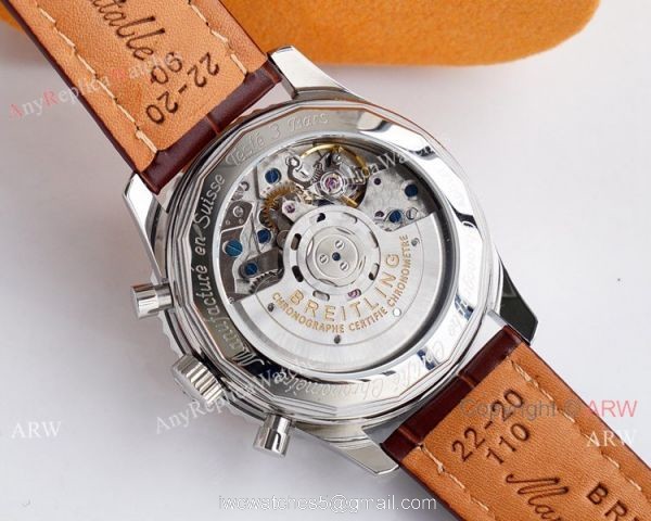 Swiss Grade 1 Breitling Navitimer 01 White Panda Dial Watch Valjoux 7750 Movement 6