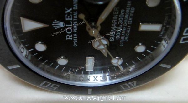 High Quality Replica Rolex Ceramic Bezel Submariner Black face Replica Watch Ladies 36mm 6