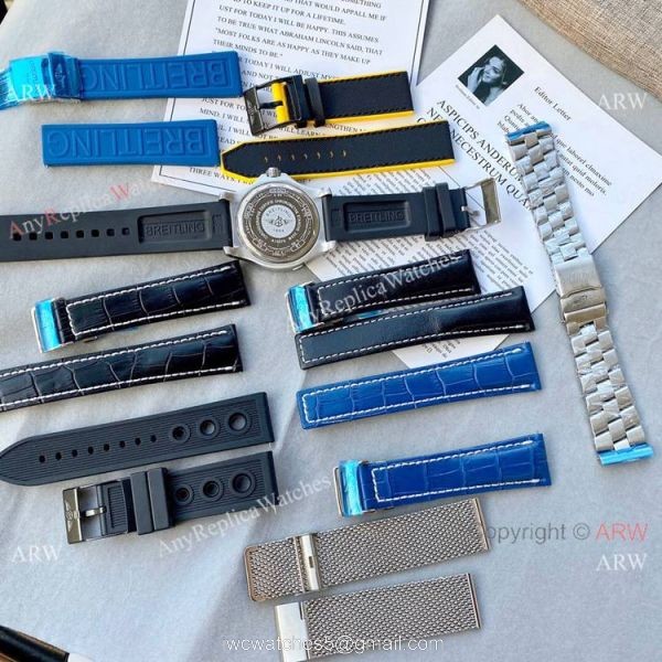 Replica Breitling Avenger Automatic 44mm Watch Blue Rubber Strap 6