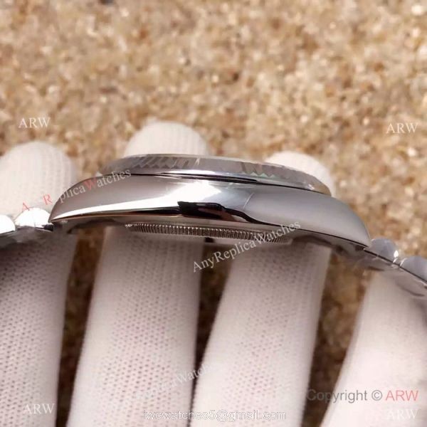 High Quality Copy Rolex Day-Date 40MM Watch MingZhu Movement SS Black Diamond Roman Face 6