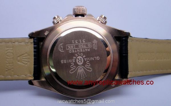 Replica Rolex Daytona Watch White Face &038; Black Ceramic Rose Gold Case 6
