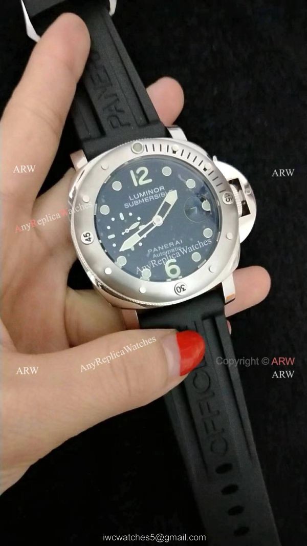 Buy Replica PAM 024 Panerai Luminor Submersible SS Rubber Watch 6