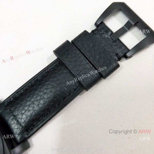 Replica Panerai Luminor GMT PAM 317 Watch Black Case Brown Markers 6