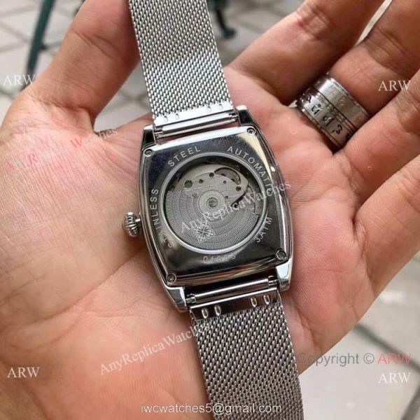 New Fake Patek Philippe Geneve Stainless Steel Black Dial Watch 40mm 6