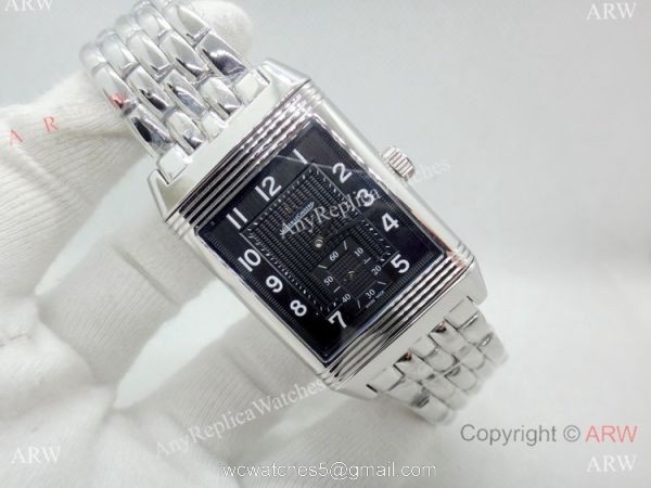 New Copy Jaeger-LeCoultre Reverso Duoface Automatic watch SS Black Dial 6