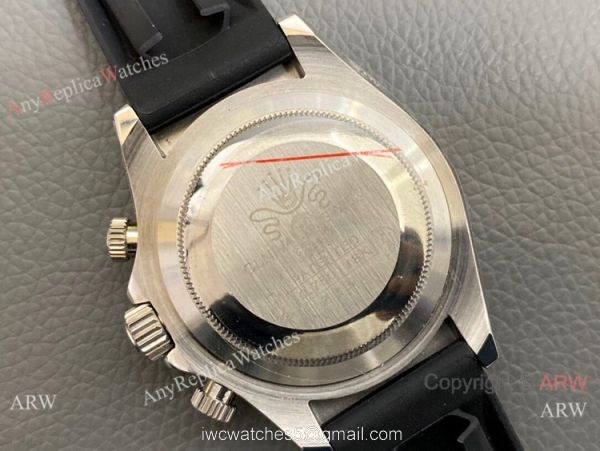 New Rolex Daytona Rubber Strap Replica Watch Stainless Steel Leopard Dial 6
