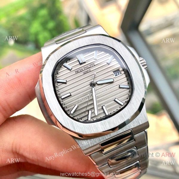Stainless Steel Brown Dial Patek Philippe Nautilus Copy Watches 40mm 6