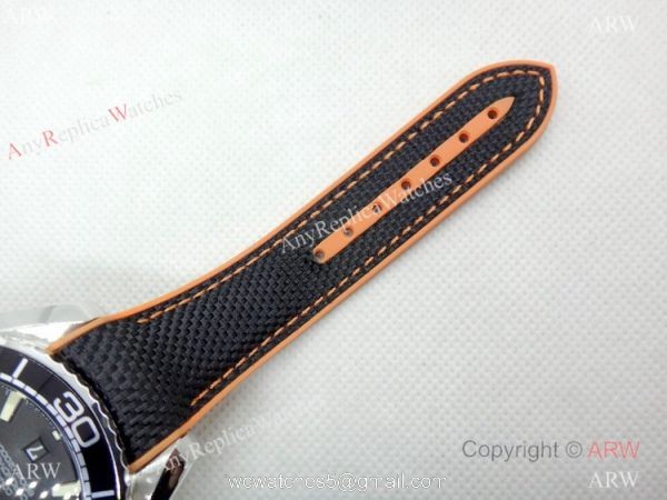 Omega Seamaster 600 Black Rubber Orange Watch Japan Quartz 6