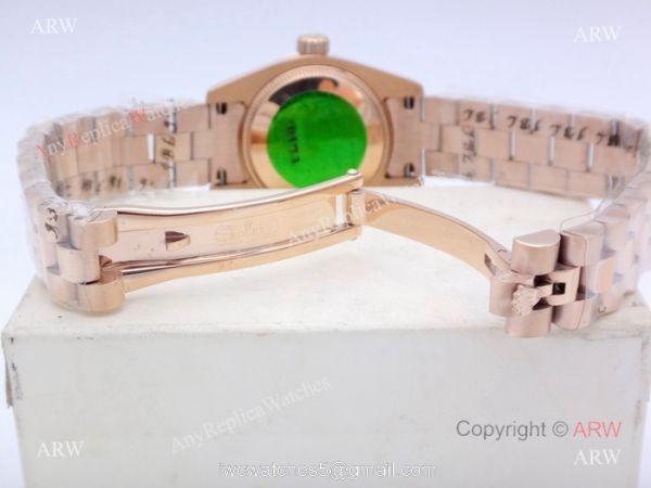 Replica Rolex Diamond Bezel Datejust Rose Gold President Watch 26mm Ladies Replica Rolex 6