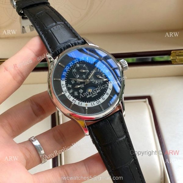 Copy Patek Philippe Grand Complications Stainless Steel Moonphase Watch 6