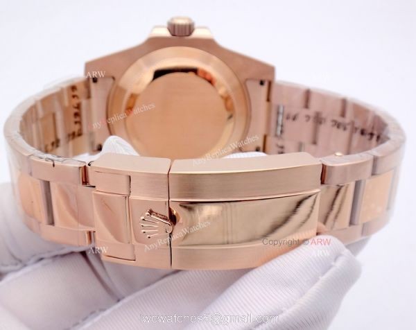 2018 Rolex GMT Master 2 Copy Wristwatch Black Ceramic Bezel Rose Gold 6