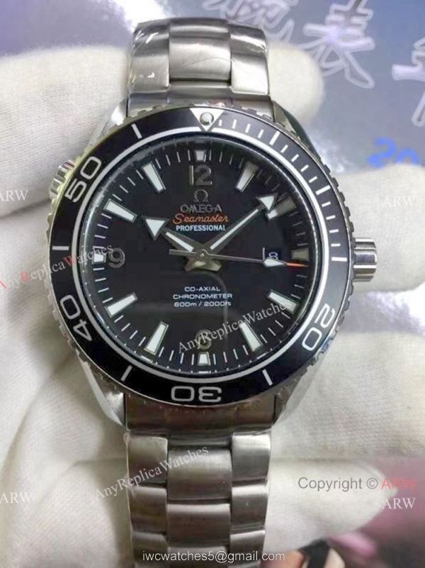 Low Prcie Omega Watch Replica Seamaster with Black Orange Bezel 6
