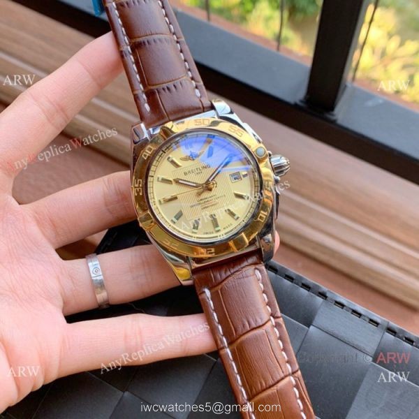 Wholesale Copy Breitling Chronomat 01 Rose Gold Dial Watches 6