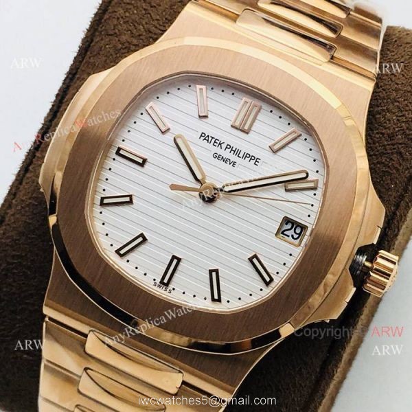 PPF V4 Patek Philippe Nautilus Rose Gold Replica Watch Swiss Grade 1 6