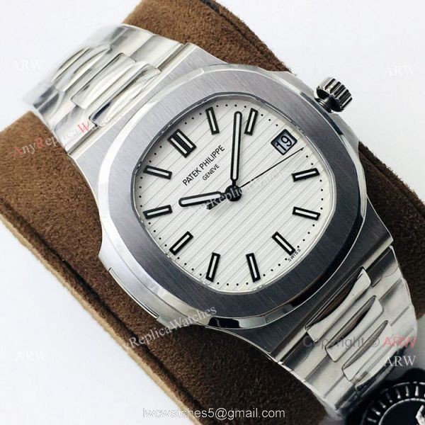 Highest Quality Swiss Patek Philippe Nautilus PPF V4 White Dial Watch 40mm 6