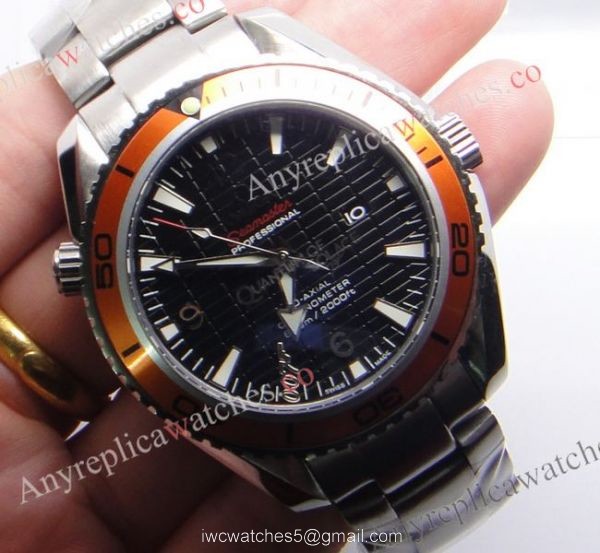 Replica Omega Watches Seamaster Planet Ocean 007 Watch with Orange Bezel 6