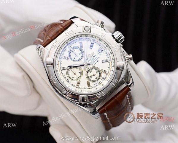 Fake Breitling Chronomat Chronograph Watches White Face 6
