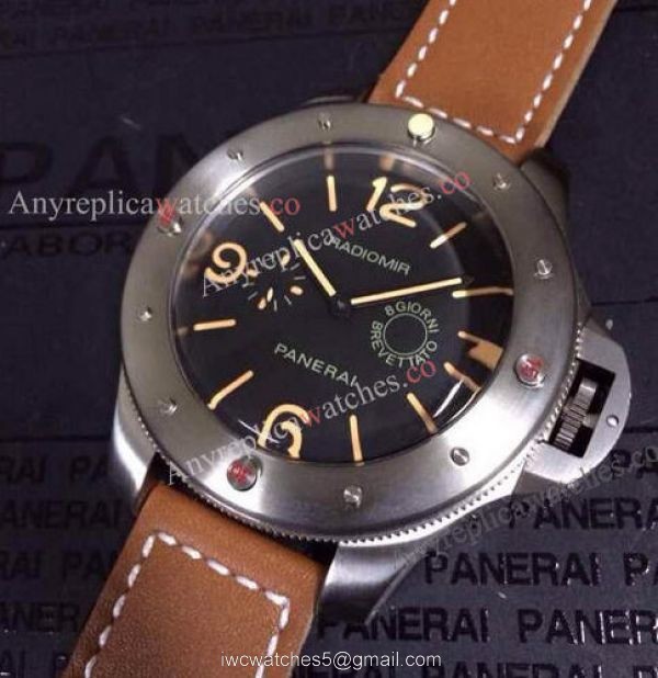 Radiomir Panerai Egiziano Replica Watch Brown Leather band 47mm 6