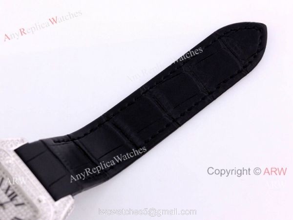 AAA Copy Cartier Santos De Iced Out Watch Automatic Movement 6