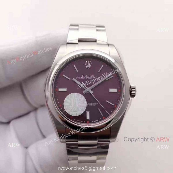 Swiss Replica Rolex Oyster Perpetual Watch Gray Dial Original Style Buckle 6