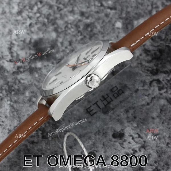 Replica Omega Seamaster Swiss ETA 8800 Movement Superluminova Leather Band Watch 6