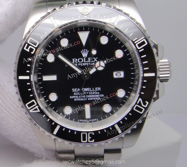 New Upgrade Replica Rolex Sea-Dweller 4000m Watch 40mm Mens SS Black Ceramic 6