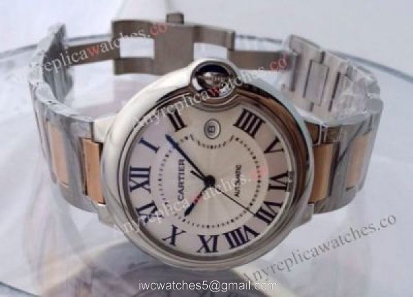 40mm CARTIER Ballon Bleu Replica Watch 2-Tone Rose Gold 6