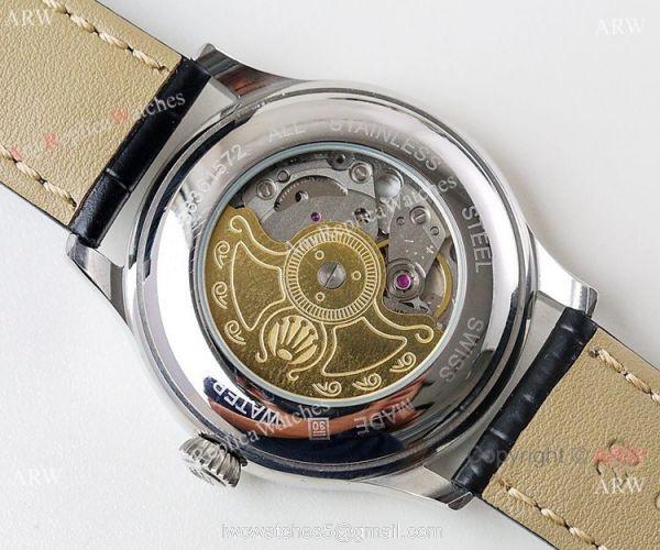 Swiss Rolex Cellini Moonphase Replica Stainless Steel Watches 6