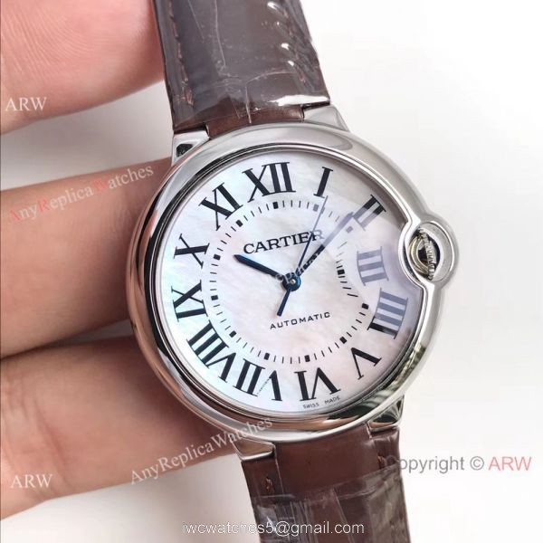 Swiss Grade Copy Ballon Bleu de Cartier Pink MOP Dial Watch 6