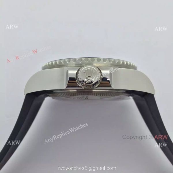 NEW UPGRADED Rolex Deepsea 44mm Replica Watch SS D-Blue Rubber Strap 6
