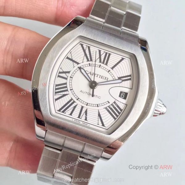 Swiss Grade Cartier Roadster ETA 2892 Stainless Steel Watch Replica 6