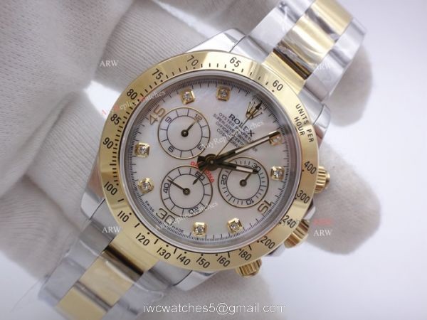 Swiss Replica Rolex Daytona Valjoux 7750 Mother of Pearl Dial Watch 6