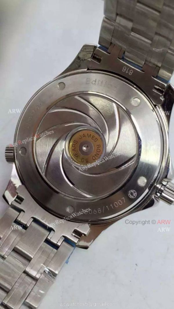 The 50th Anniversary Omega Replica Watches James Bond Black Dial 6