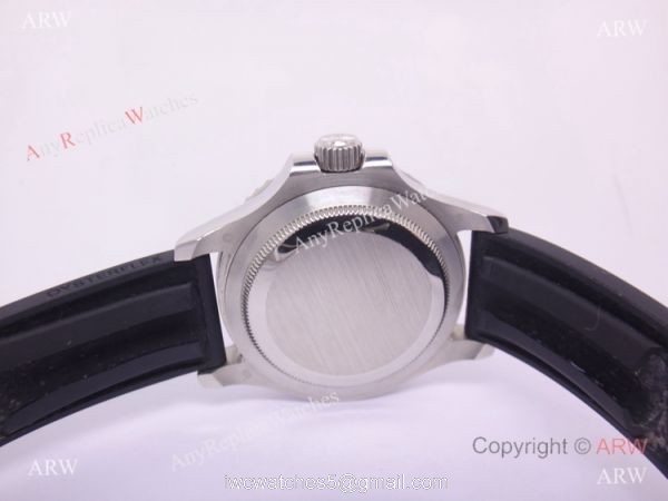 Replica Rolex Yachtmaster Watch SS Case Rubber Watch Band 6
